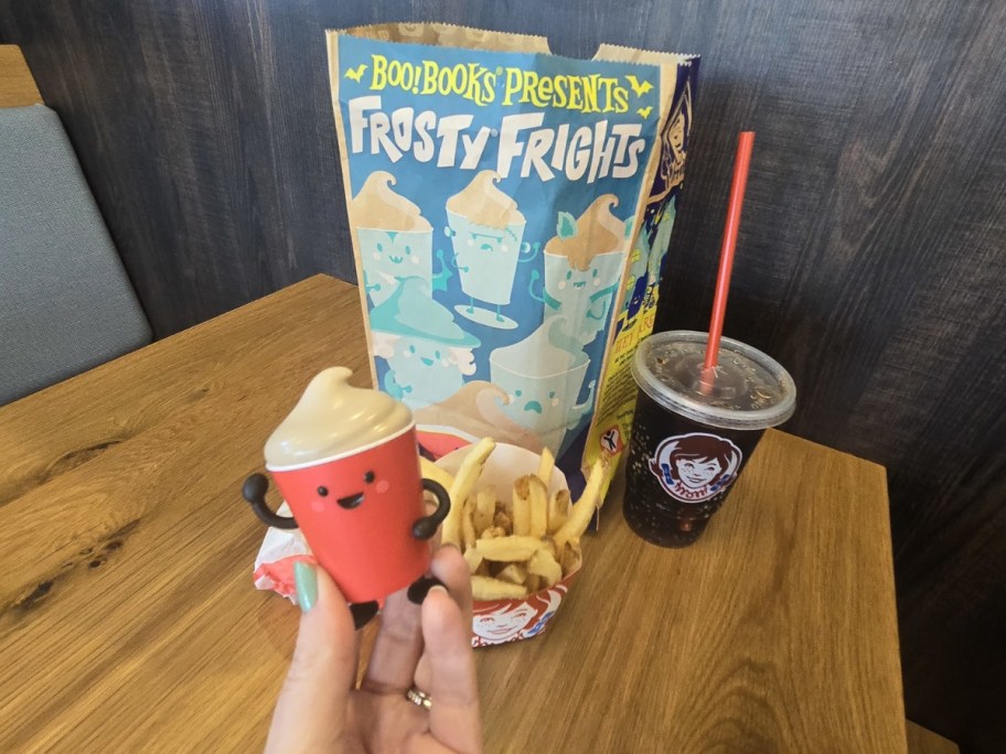 wendy's frosty frights kids meal with fries and drink in store