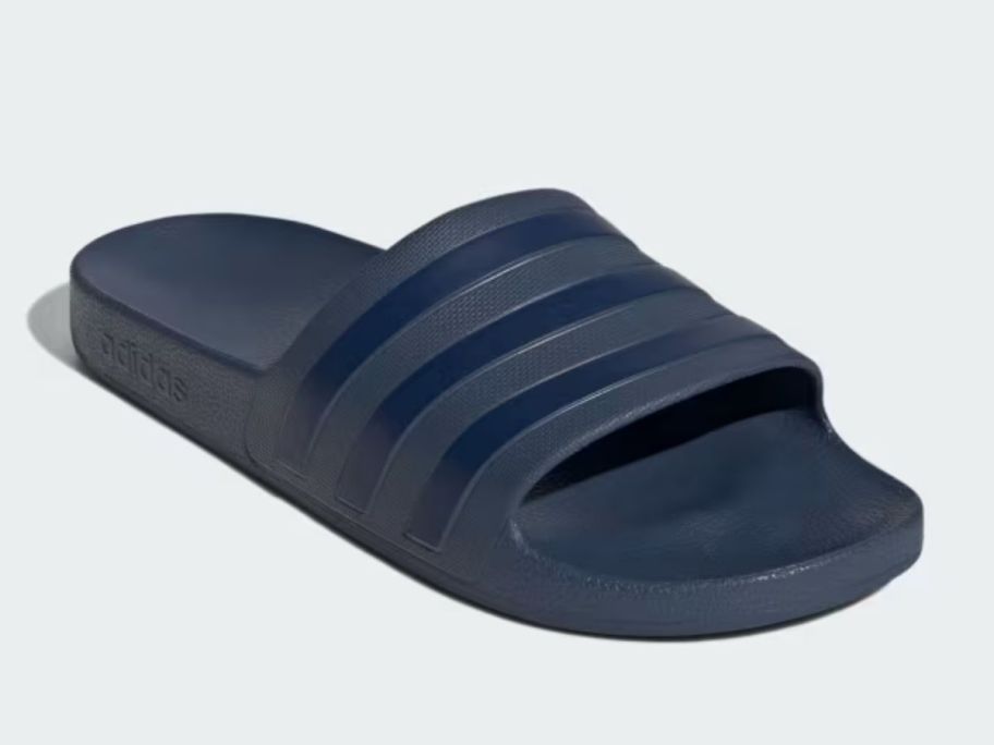 a dark blue eva slide