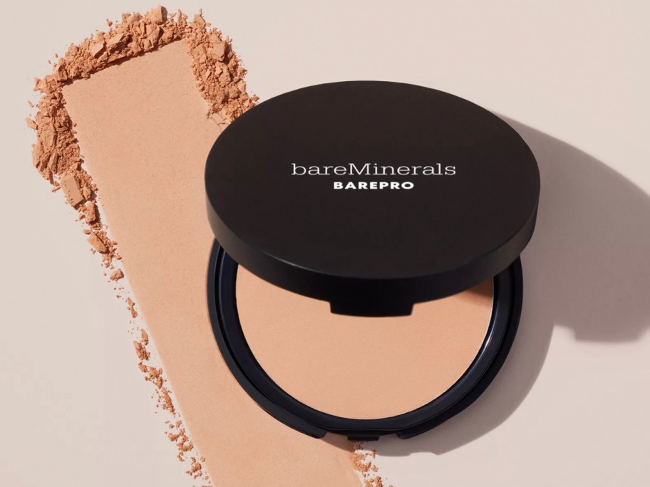 bare minerals barpro concealer open with makeup under it 