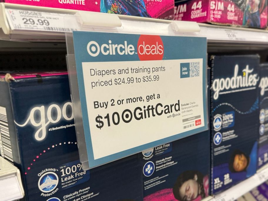 target circle week diaper deal signage