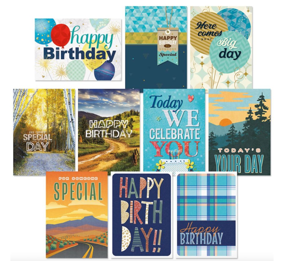 variety of for him greeting cards