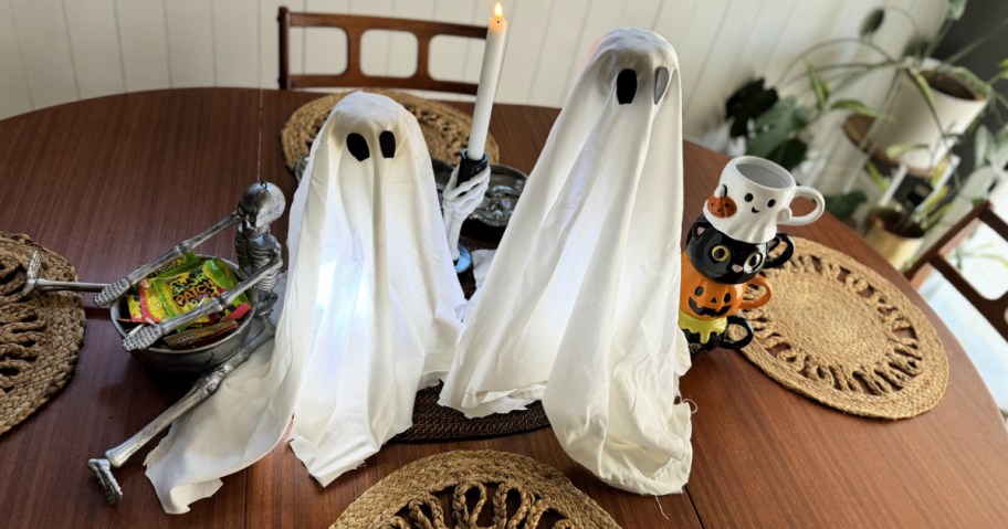 diy dollar tree toilet brush ghosts