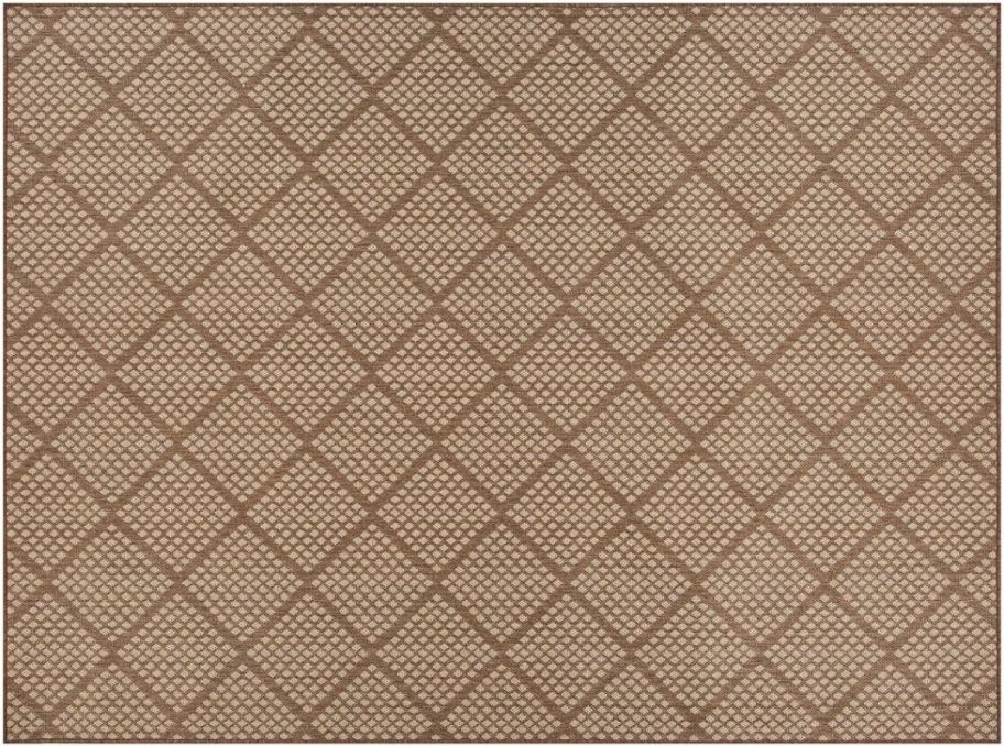 dotted diamond accent rug in khaki