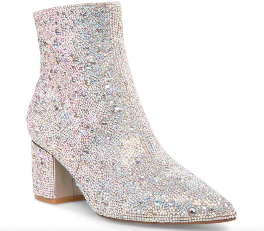 betsey johnson rhinestoned boots