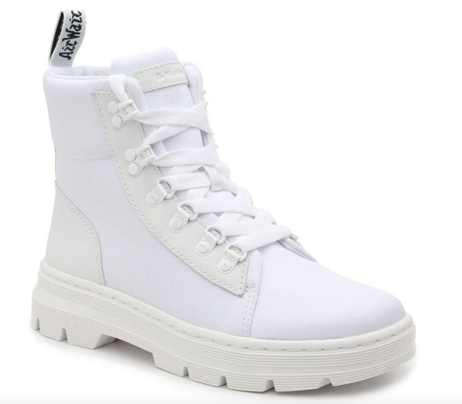 white dr marten combat boots