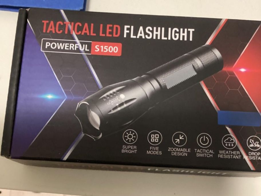 RECHOO Tactical Flashlights 4 Pack in box