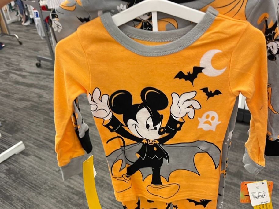 Mickey Mouse & Friends Toddler 4-Piece Cotton Long-Sleeve Halloween Pajama Set in store