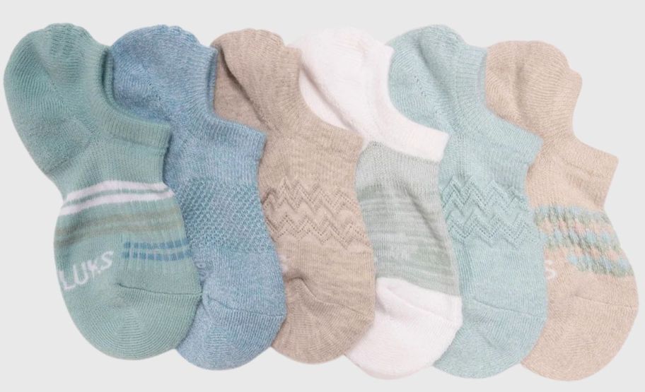 6 muk luks womens ankle socks stock image