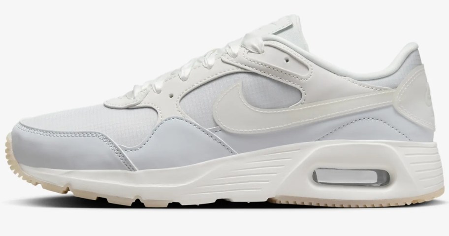 women's Nike Air Max style shoe in pale blue with white accents