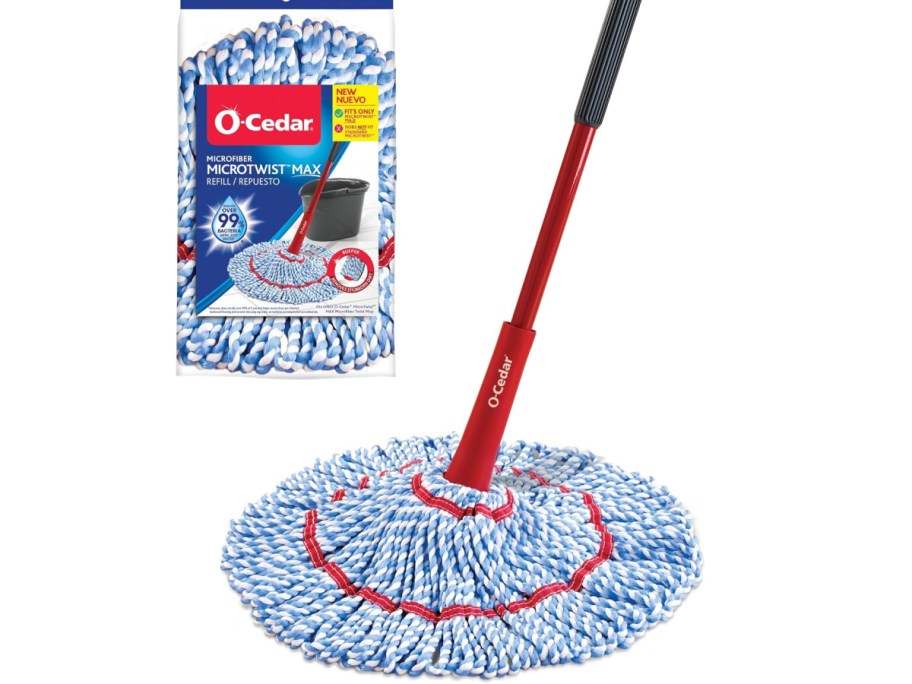 stock image of O-Cedar MicroTwist MAX Microfiber Twist Mop w_ 1 Extra Refill