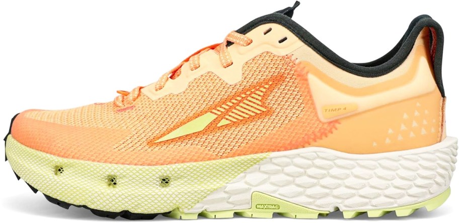 light orange and yellow running shoe