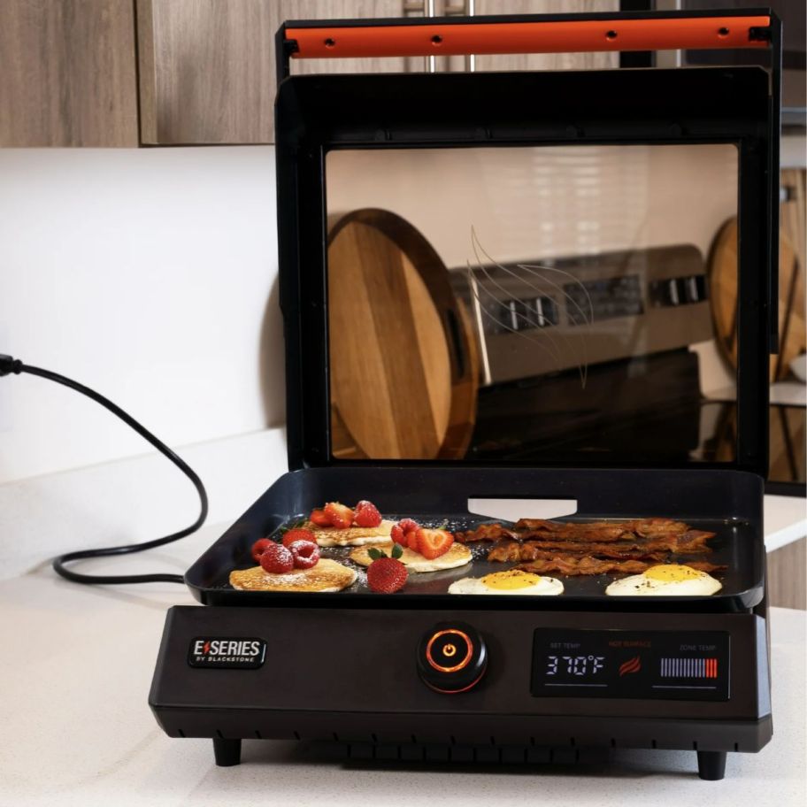 a blackstone indoor griddle on a kitchen counter