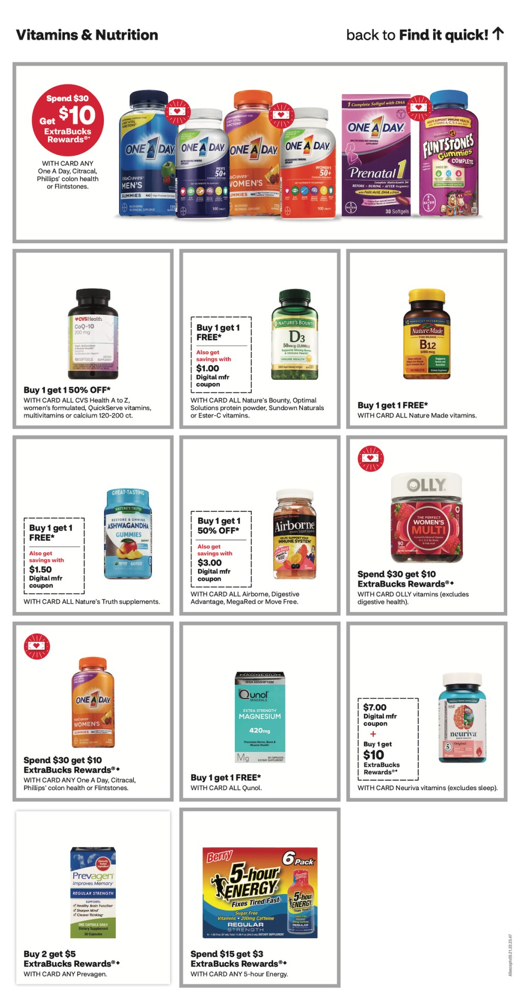 page from CVS ad