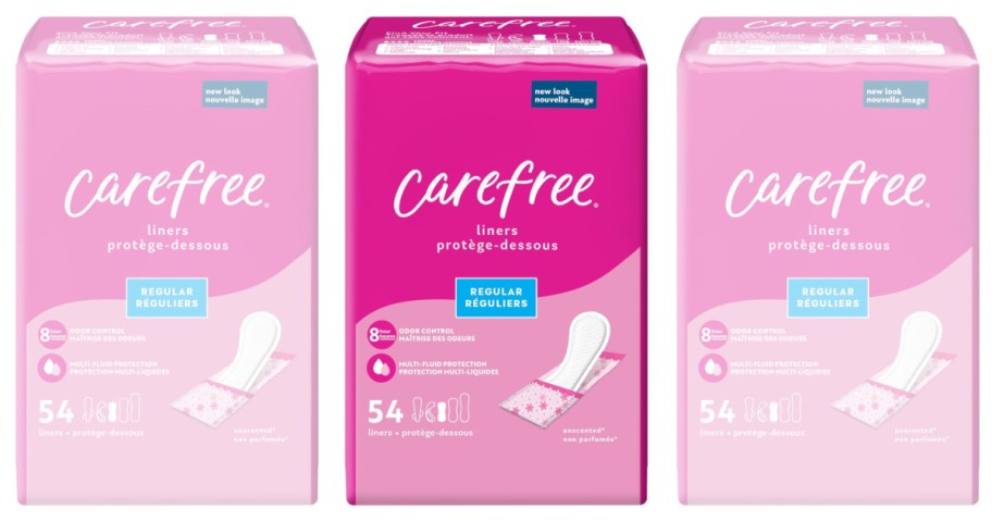 Carefree Unscented Panty Liners 54-Count