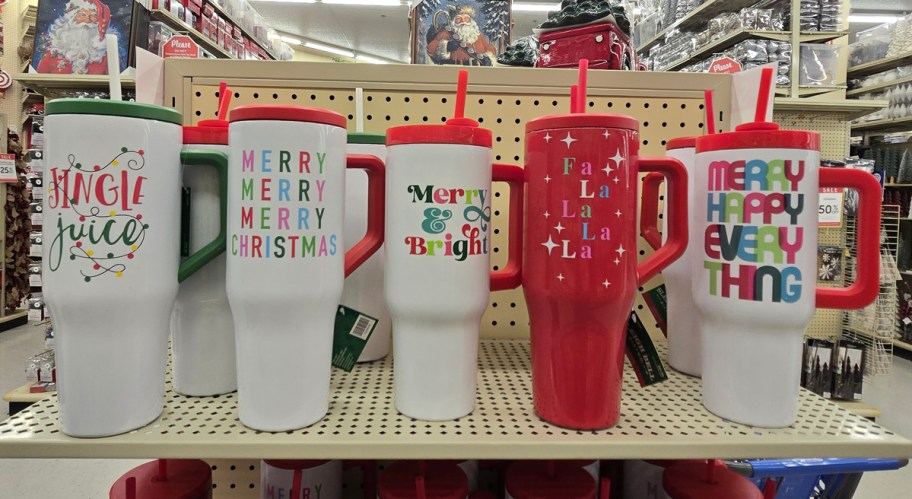 Christmas Tumblers at Hobby Lobby