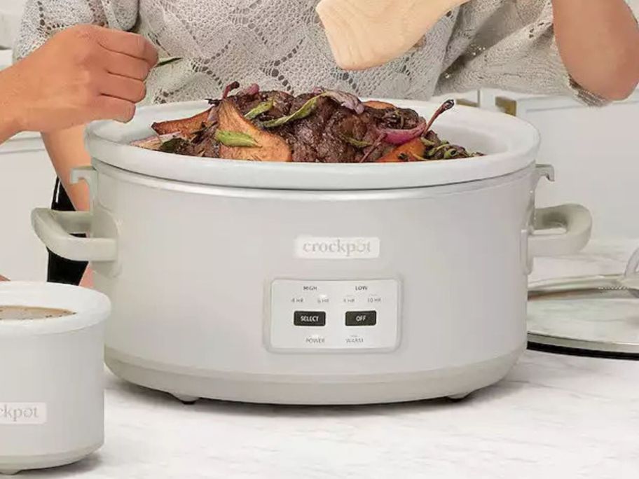 Crockpot Designer Series 7-Quart Slow Cooker on counter