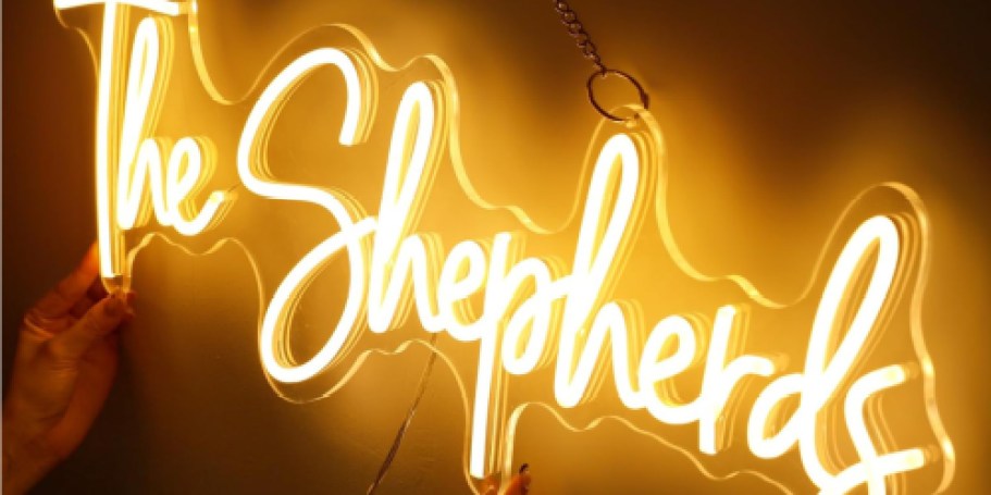 Custom Neon Signs from $11.99 Shipped on Amazon | Unique Gift Idea!