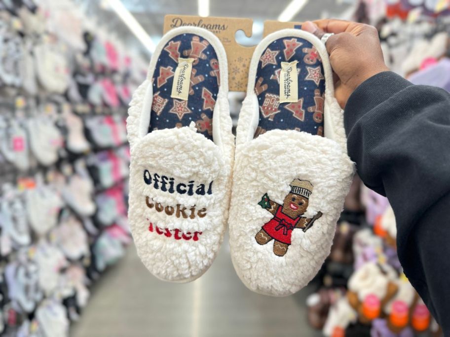 Dearfoams Cozy Comfort Slippers Official Cookie Tester