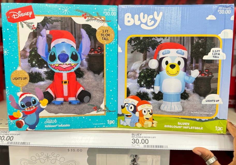 Disney Stitch and Bluey Airblown Inflatables