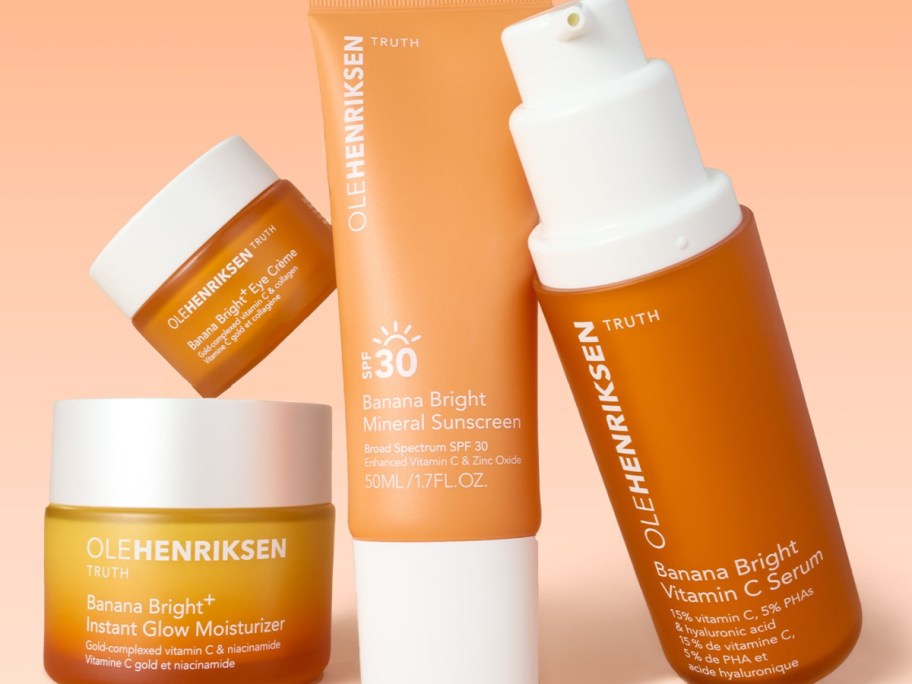 Display of four different Ole hendriksen products