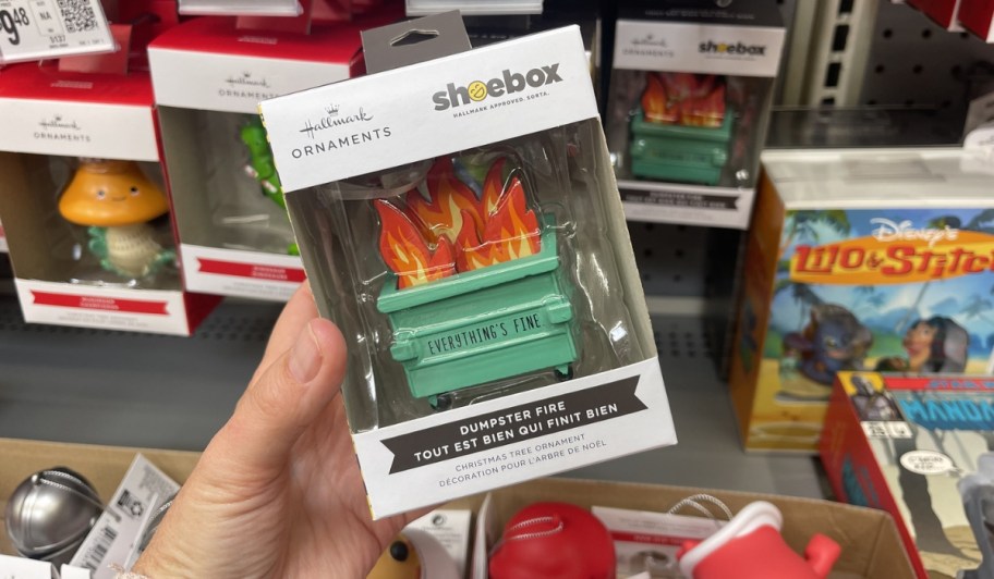 Hallmark Dumpster Fire Christmas Ornament