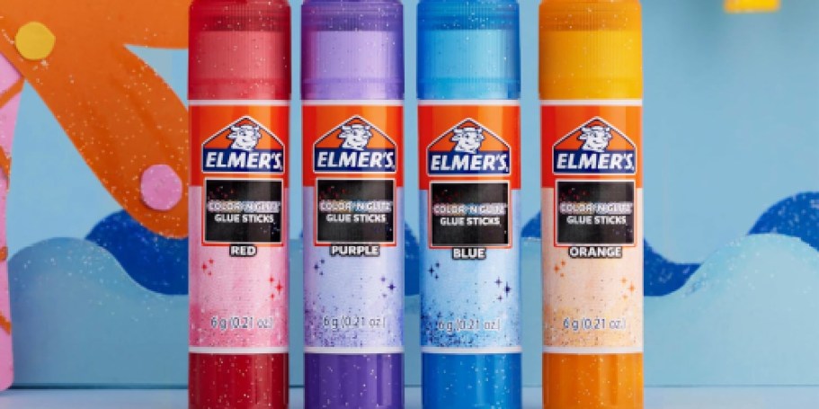 Elmer’s Color & Glitz Glue Sticks 24-Pack Only $4 Shipped on Amazon (Just 17¢ Each)
