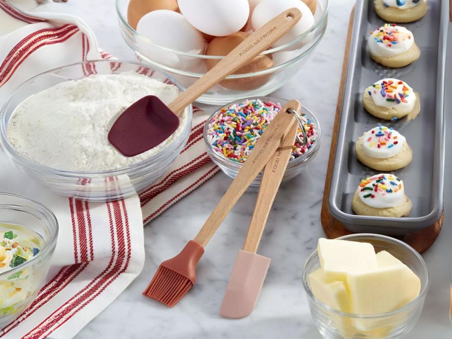 Food Network 3-Piece Mini Tool Set anongst cookie ingredients