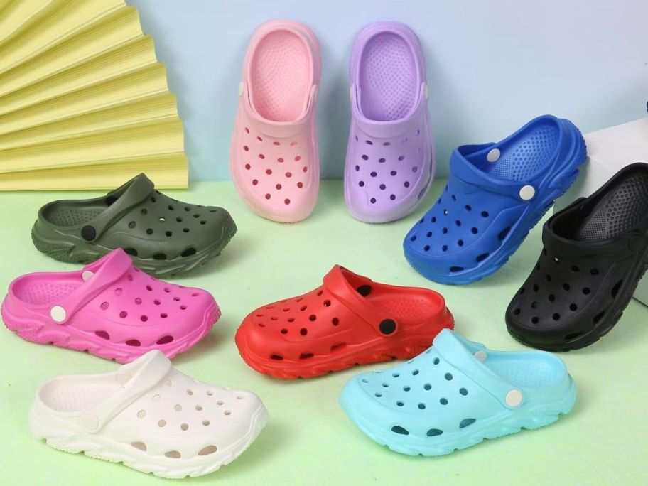 Cubufly Kids Clogs in several different colors