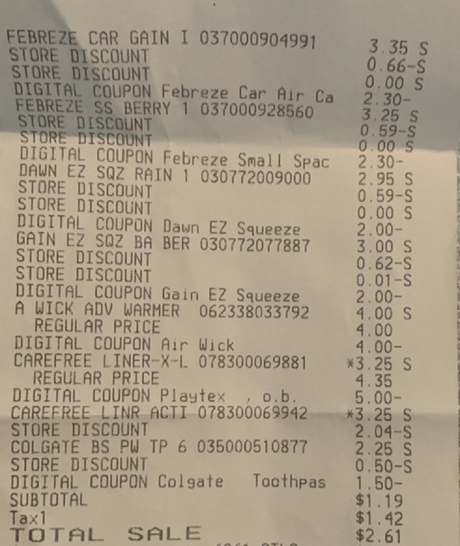 Happy Friday Reader Receipt from Dollar General