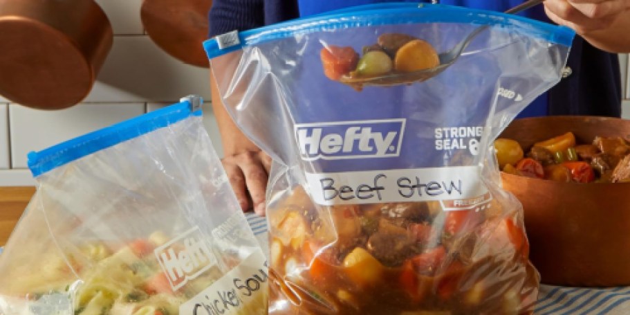 Hefty Slider Gallon Size Freezer Bags 56-Count Just $6.40 Shipped on Amazon