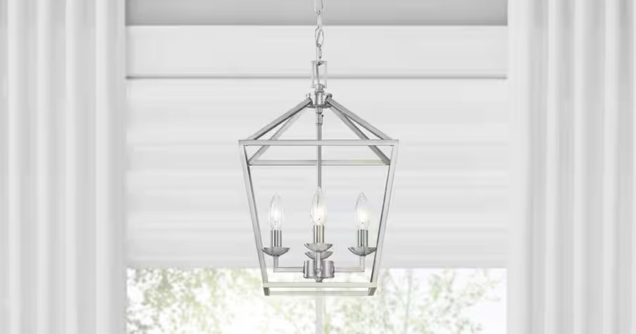 silver farmhouse chandelier light