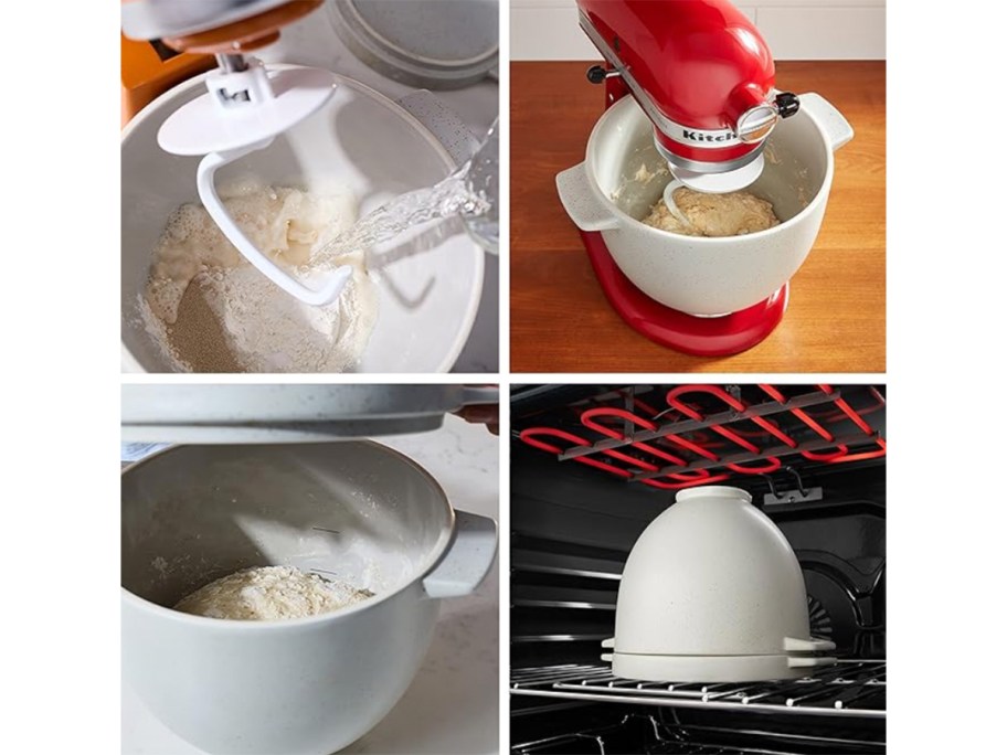 KitchenAid 5-qt Ceramic Bread Bowl with Lid & Dough Scrape 