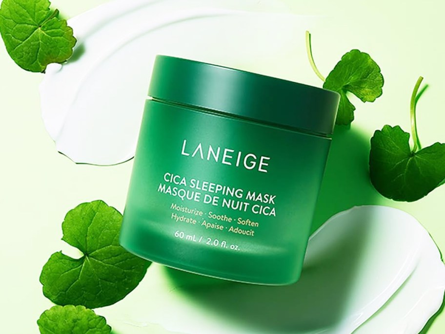 green jar of Laneige Cica Sleeping Mask