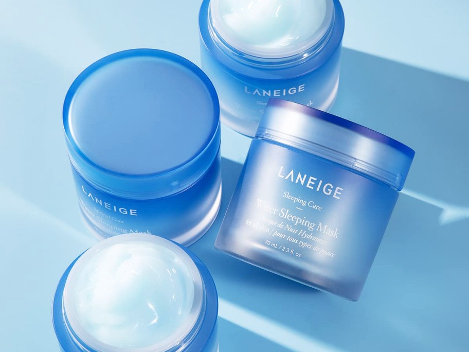 blue jars of Laneige Water Sleeping Mask
