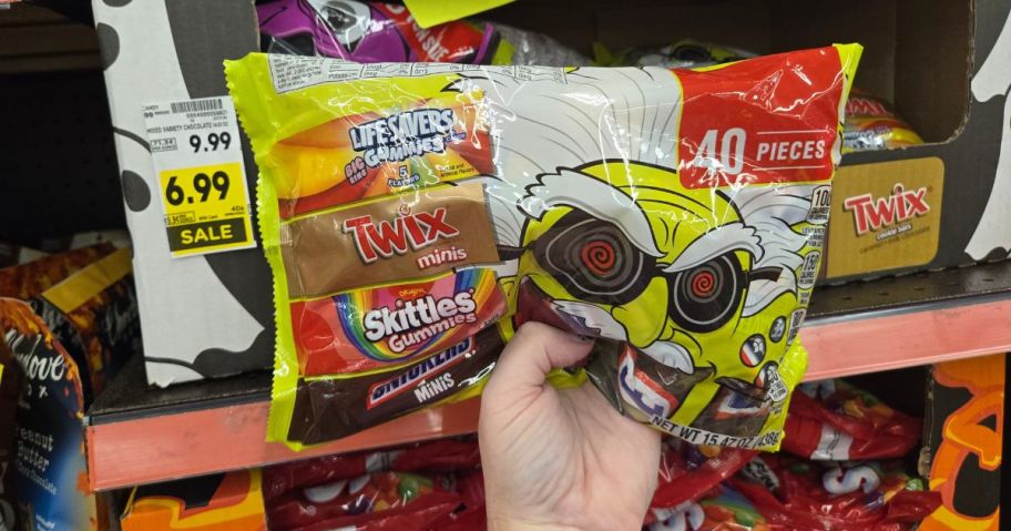 Life Saver gummies, Twix, Skittles, Snickers 40-Piece bag at Kroger