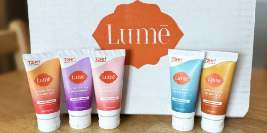 Get This Lume Whole Body Deodorant 5‑Piece Sampler for Just $14 Shipped on Amazon
