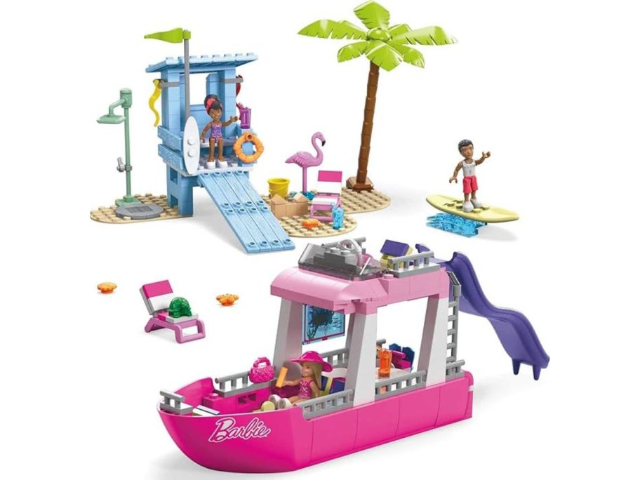 A MEGA Barbie Kids Building Toy Set Malibu Dream Boat 