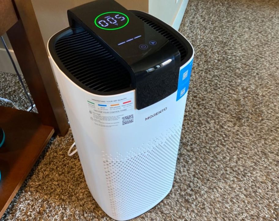 MORENTO Air Purifier on carpet