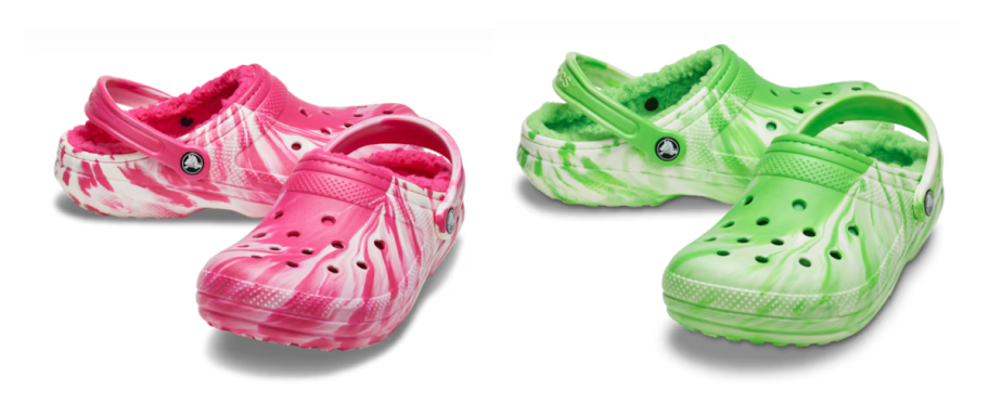 Marbled Glow in the Dark Crocs that match the new Pet Crocs