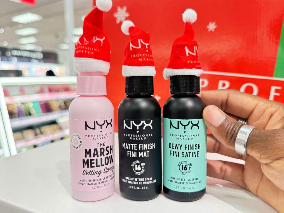 NYX Professional Makeup Long Lasting Makeup Setting Sprays on shelf in store