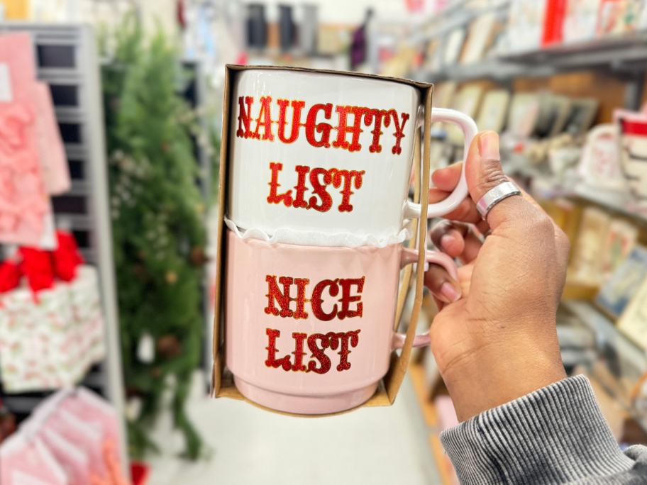 Naughty or Nice List Mug Set at TJMaxx