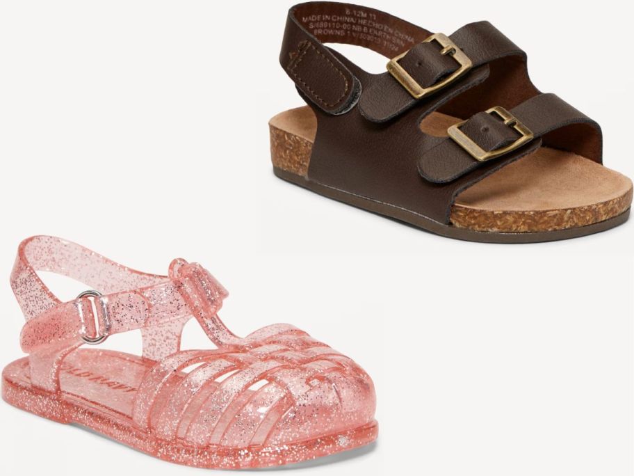 Stock images of two Old Navy Baby Shoes