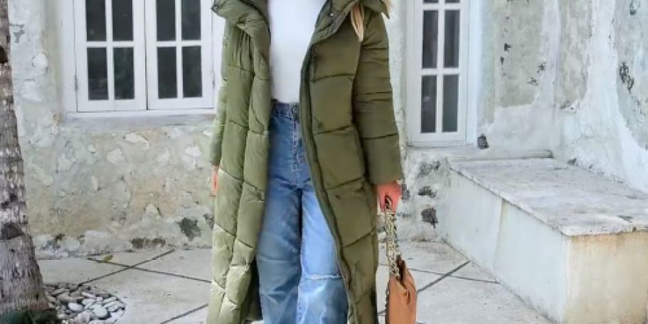 Long Puffer Coat Just $38 Shipped on Amazon | Designer Look for Over $150 Less!