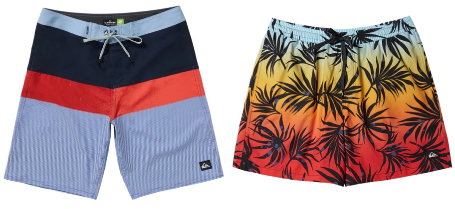 Quiksilver Men’s Surfsilk Panel 20in Boardshorts & Quiksilver Men’s Everyday Mix 17in Swim Trunks