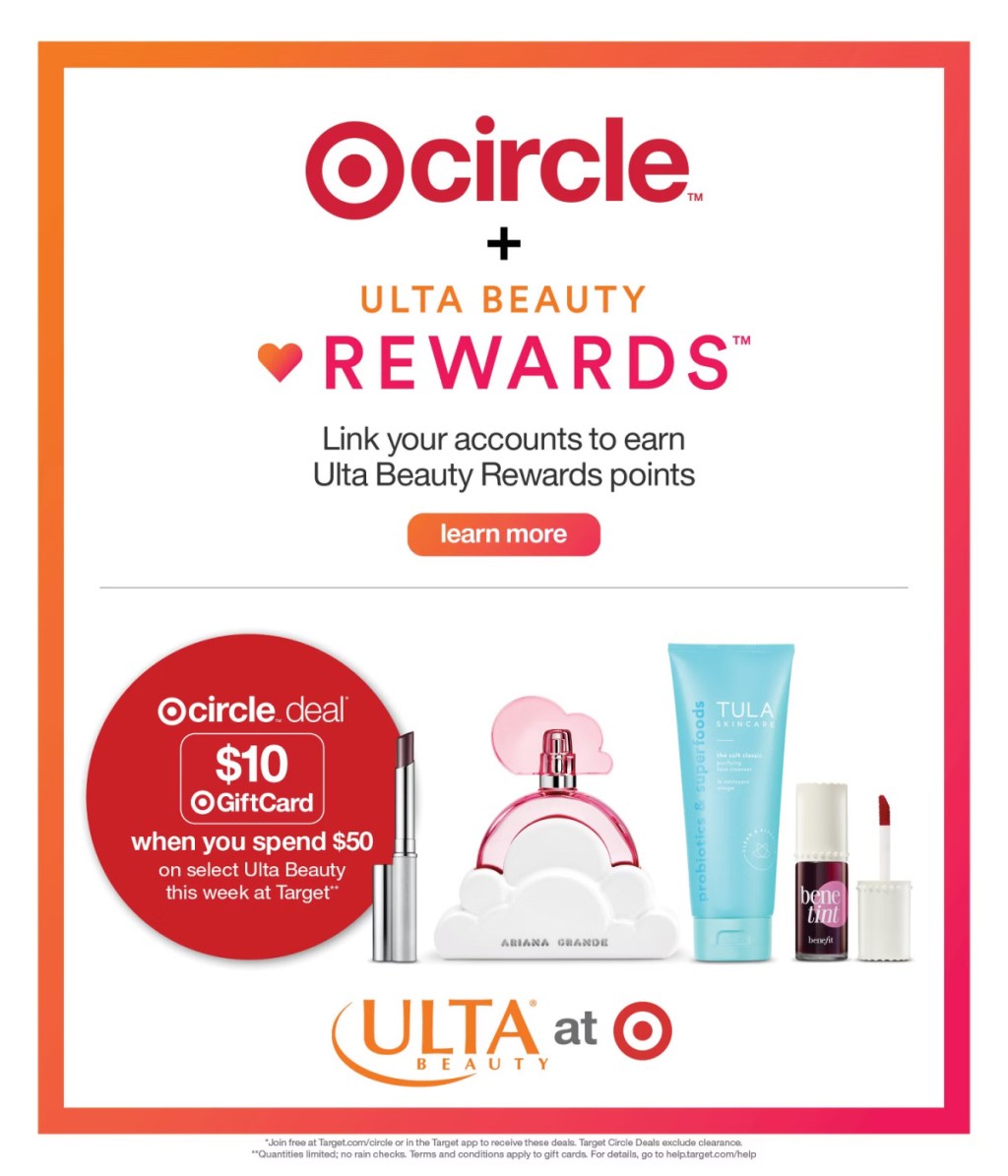 page from Target ad