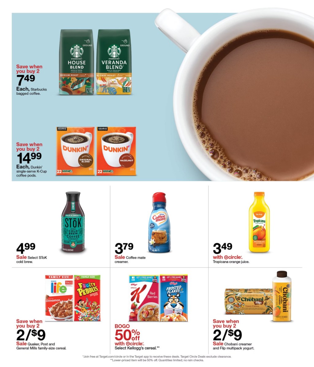 page from Target ad