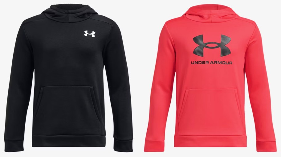 black and red under armour hoodies