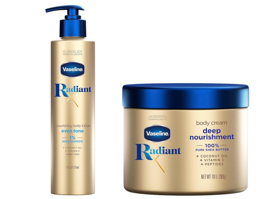 Vaseline radiant x lotion and cream