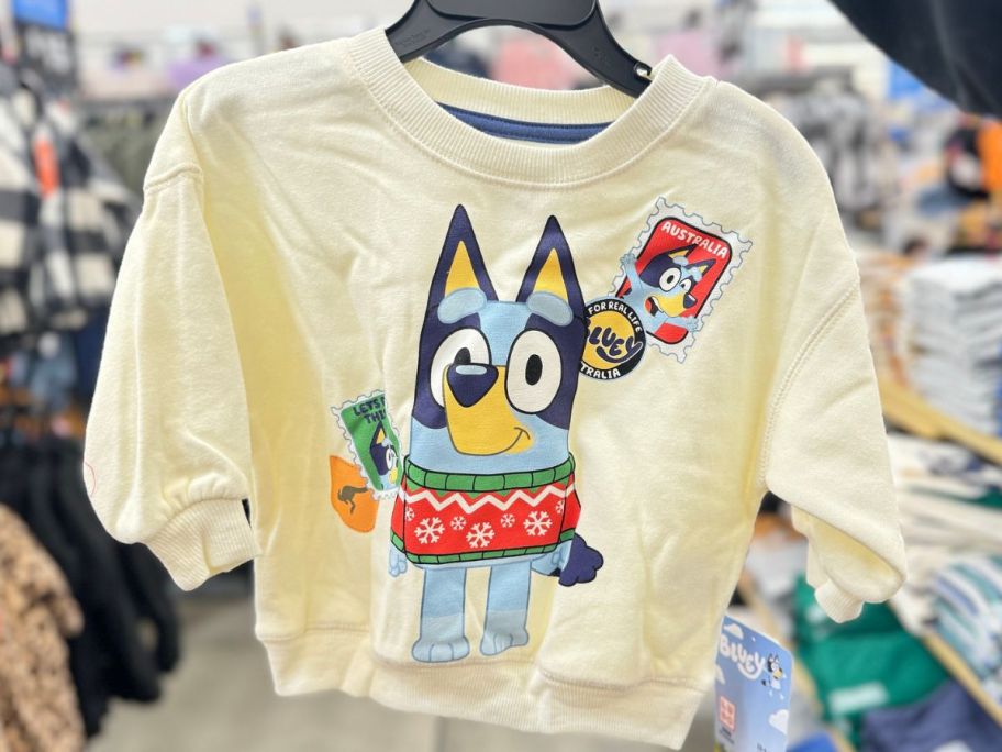 Toddler Boy's Holiday Crewneck Sweatshirt with Bluey