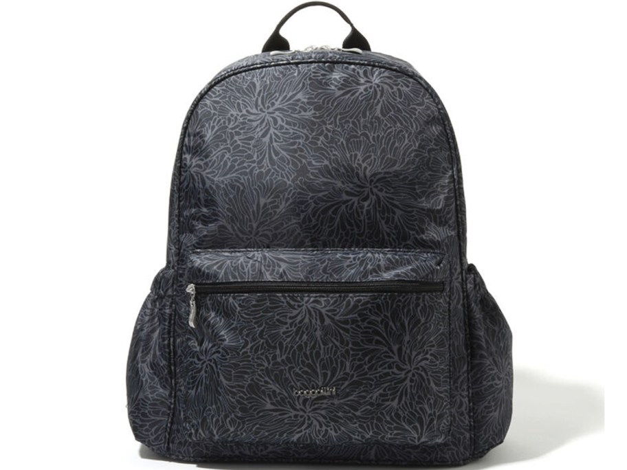 black and gray baggallini backpack 